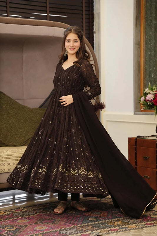 Riva's New Black Anarkali Suit Set