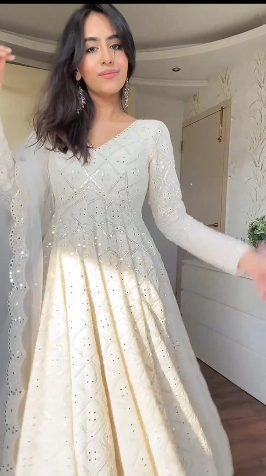 Niyati's New Off White Suit Set