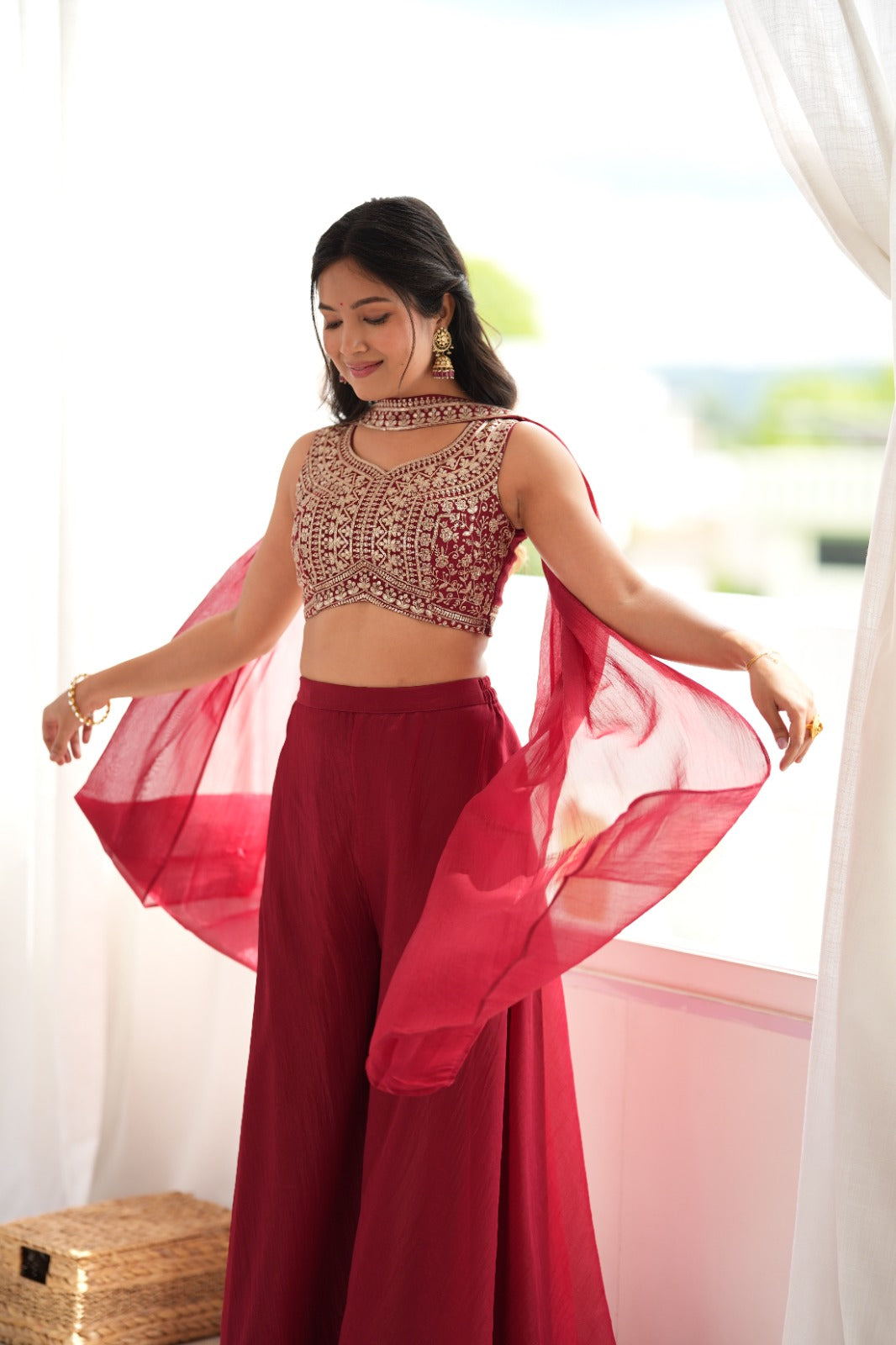 Siyara's New Crop top Suit Set