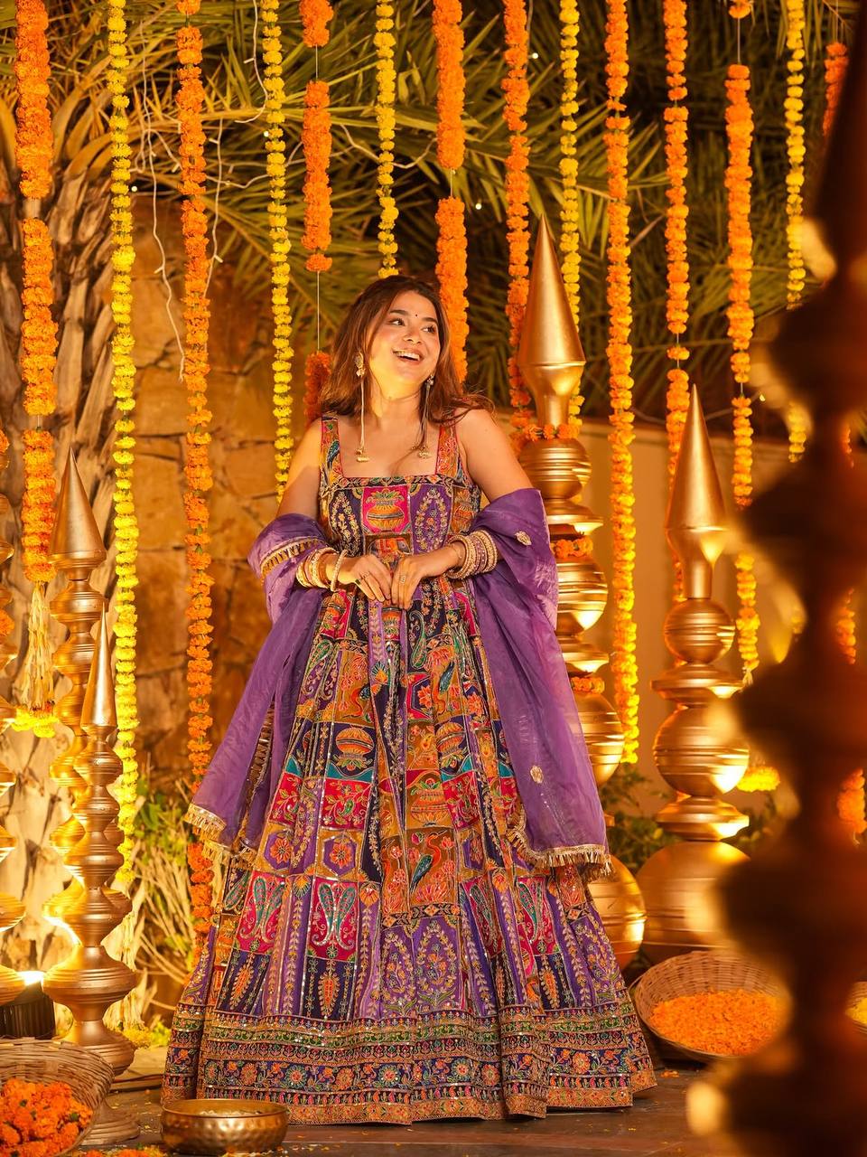 Kavya's New Design Embroidery Suit Set.