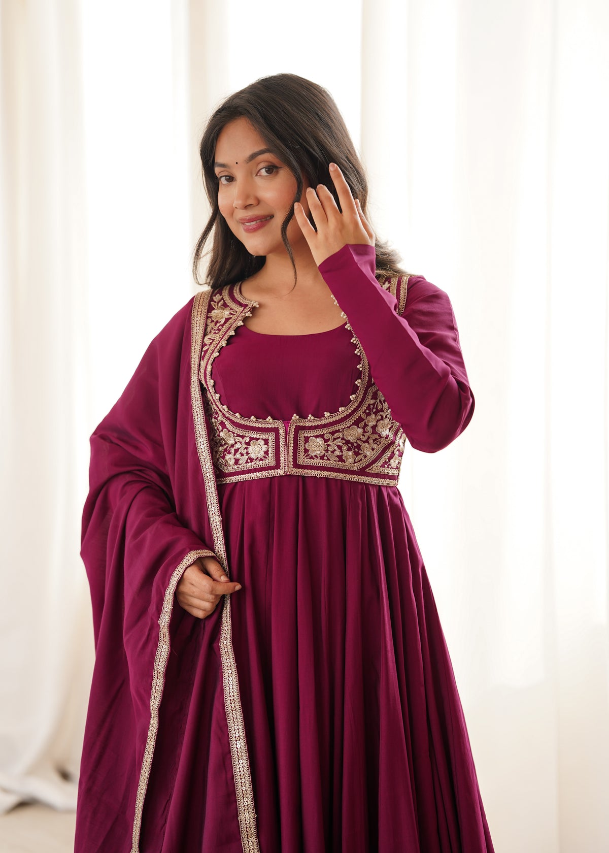 Shila's New Anarkali With Jacket Suit Set