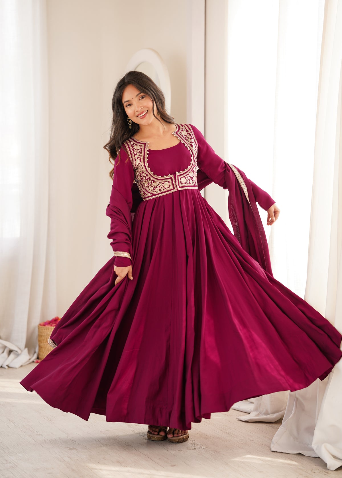 Shila's New Anarkali With Jacket Suit Set