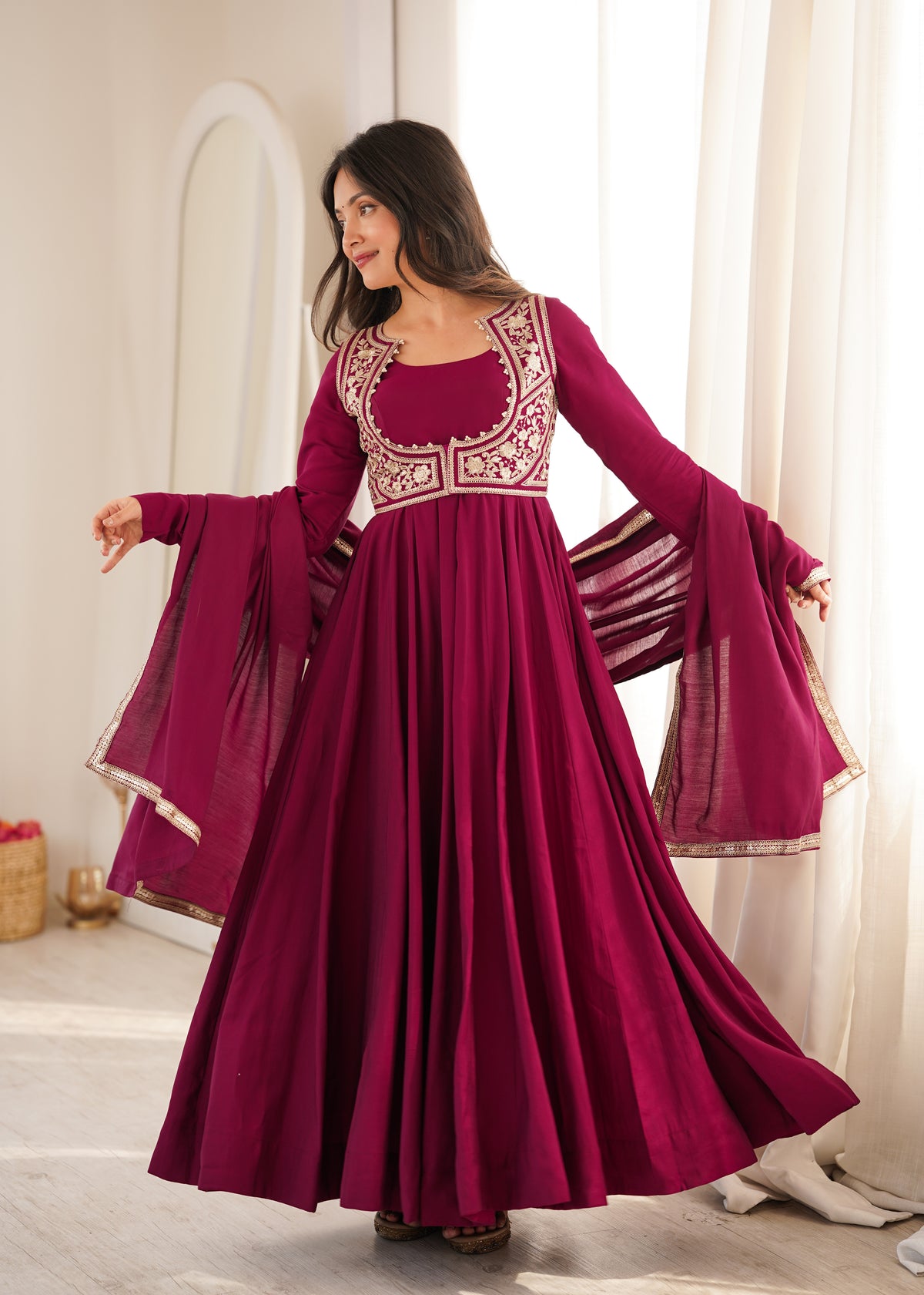 Shila's New Anarkali With Jacket Suit Set