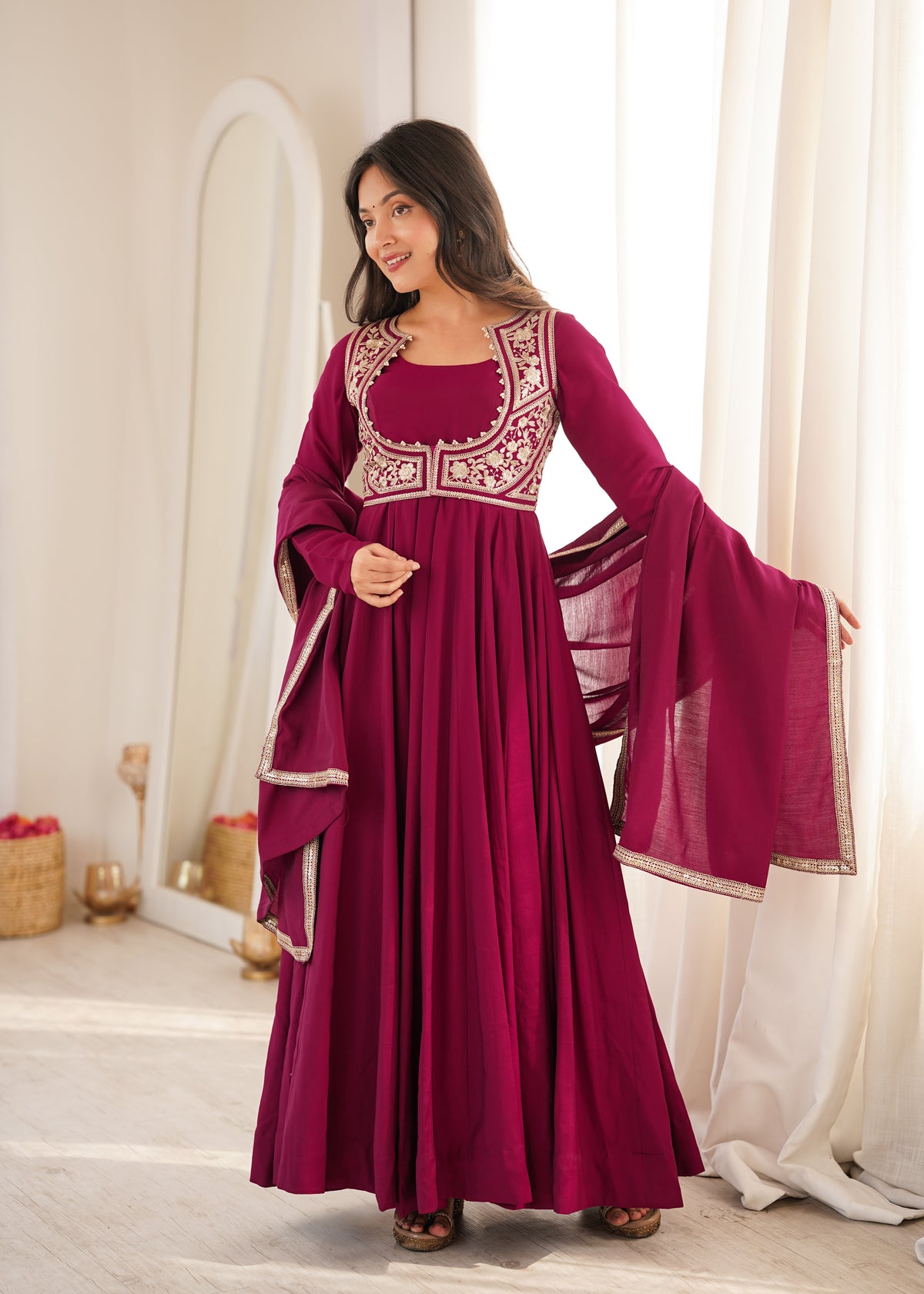 Shila's New Anarkali With Jacket Suit Set