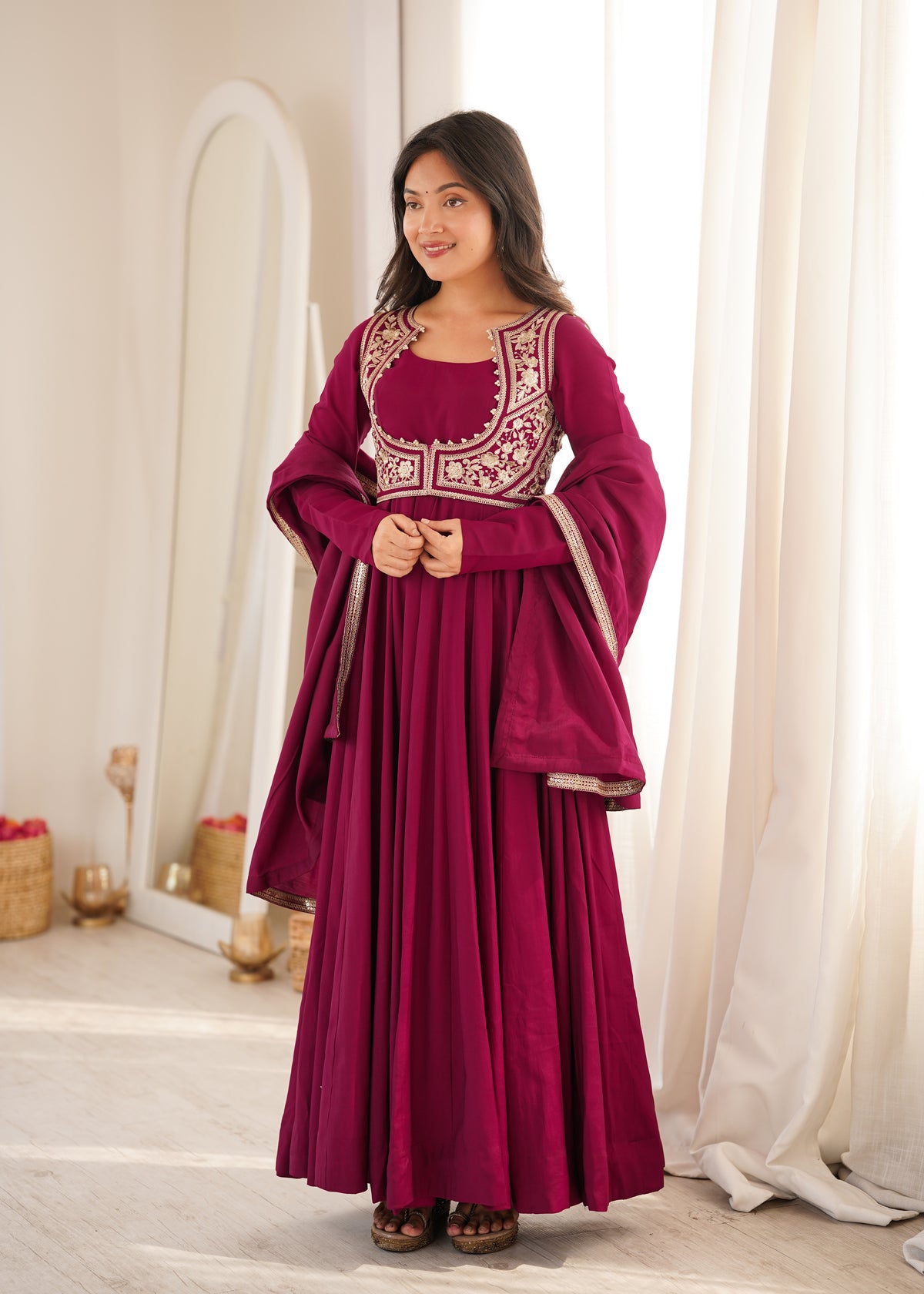 Shila's New Anarkali With Jacket Suit Set