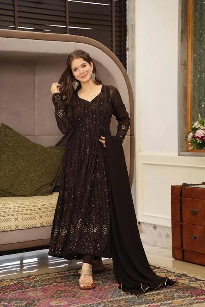 Riva's New Black Anarkali Suit Set