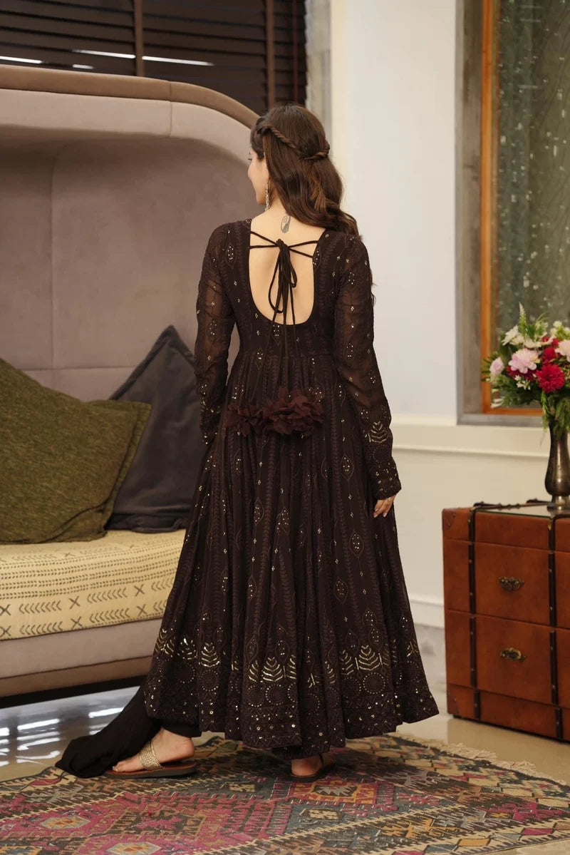 Riva's New Black Anarkali Suit Set