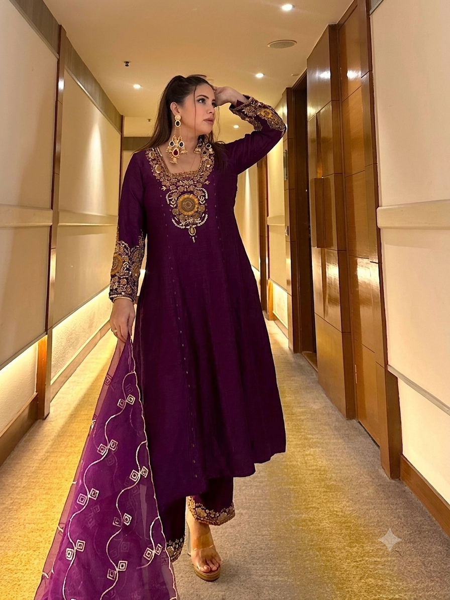 Jiya's New Anarkali Suit Set .