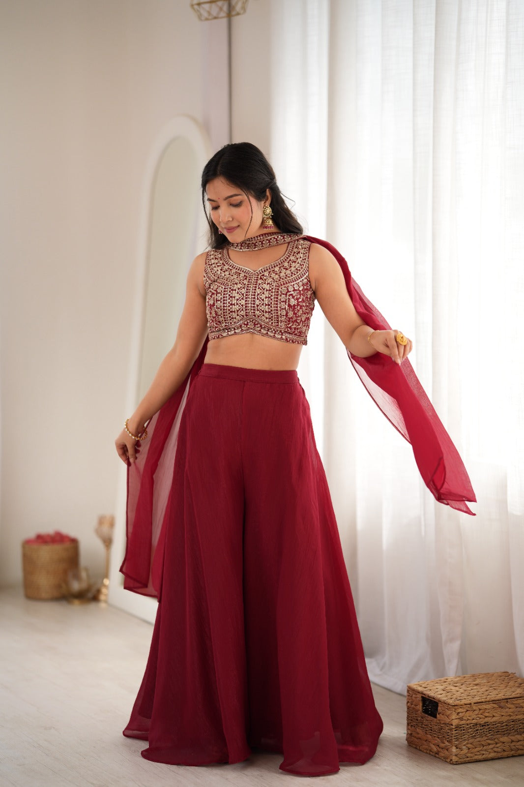 Siyara's New Crop top Suit Set