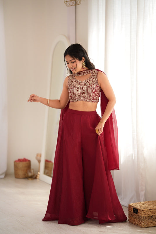 Siyara's New Crop top Suit Set