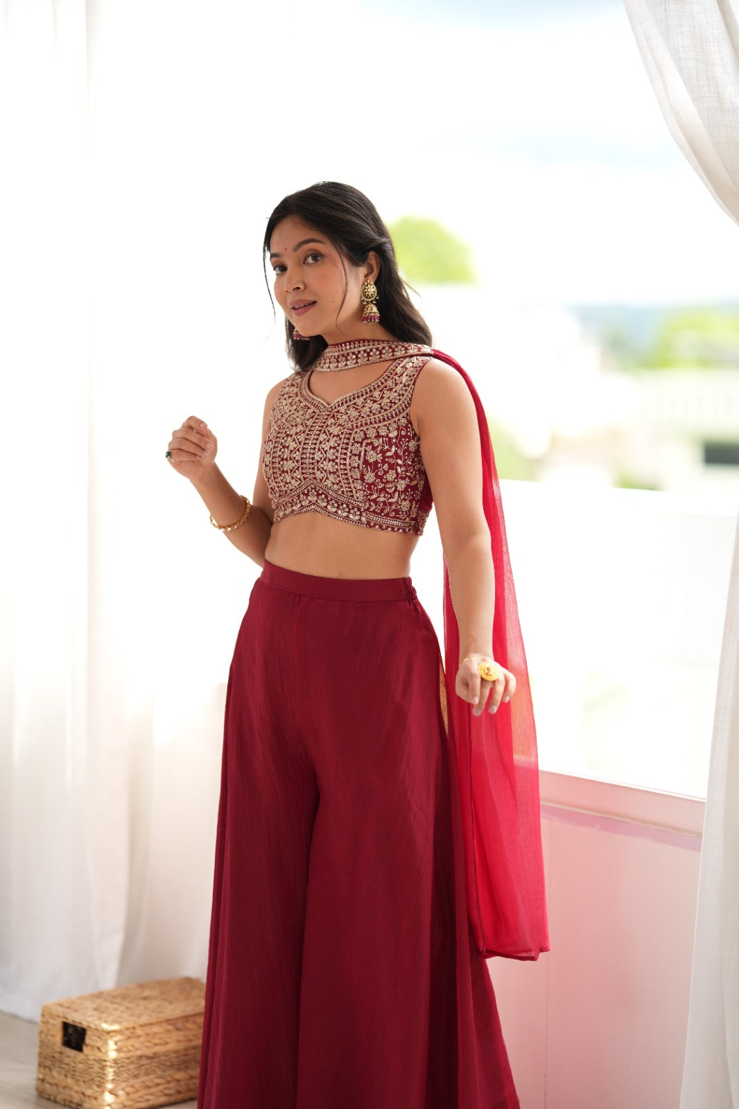 Siyara's New Crop top Suit Set
