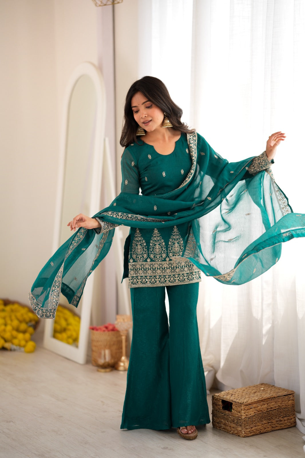 Priya's New Bell Bottom Pants Suit Set