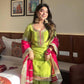 Jinu's Heavy Sequins & multi Zari Thread Embroidered work Set.