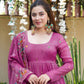 Niyu's New Raymond Anarkali Suit Set.