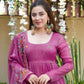 Dimpy's New Embroidery Design Anarkali Suit Set.