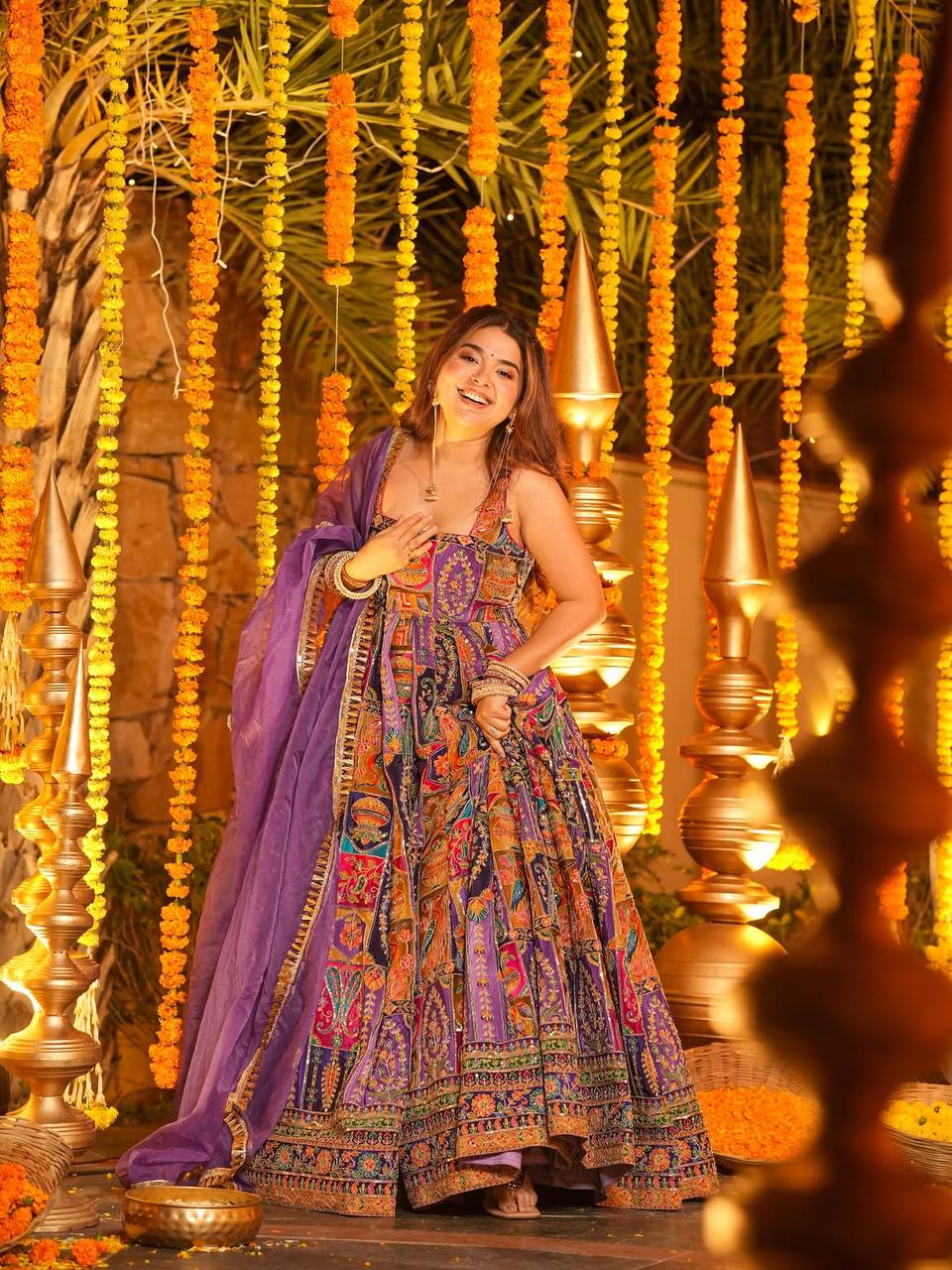 Kavya's New Design Embroidery Suit Set.