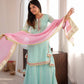 Jinu's Heavy Sequins & multi Zari Thread Embroidered work Set.