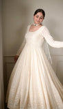 Jiya's New White Color Anarkali Suit Set.