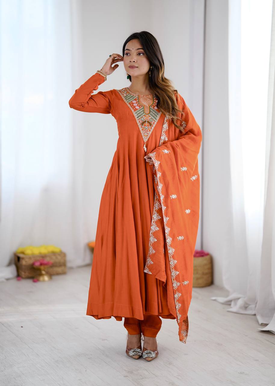 Meera's New Premium Anarkali Suit Set