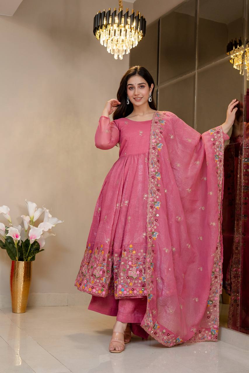 Siyara's New  Soft Crunchy Silk Suit Set