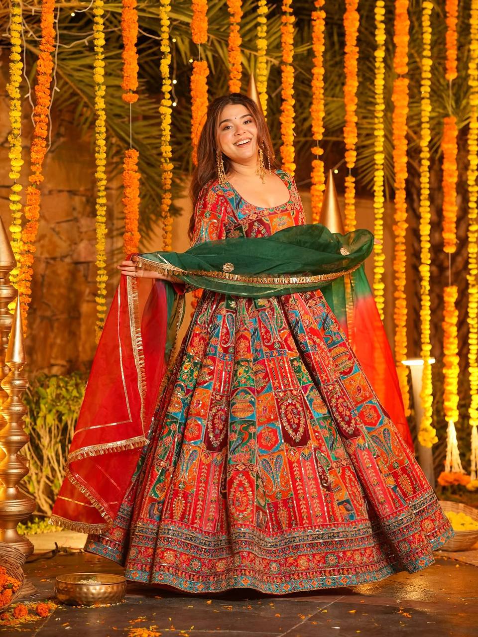Niya's New Creap With Original Embroidery Anarkali Suit Set