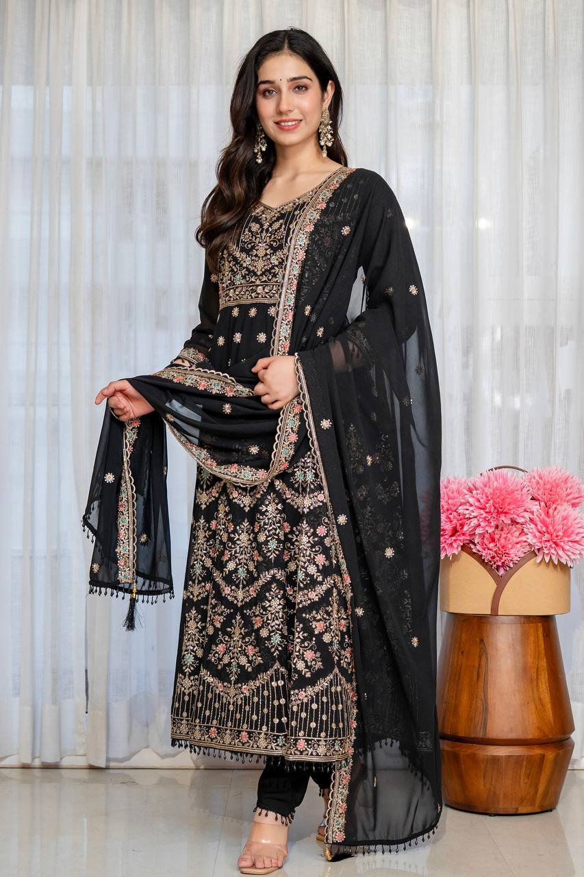 Tisha's New Embroidery Anarkali Suit Set.