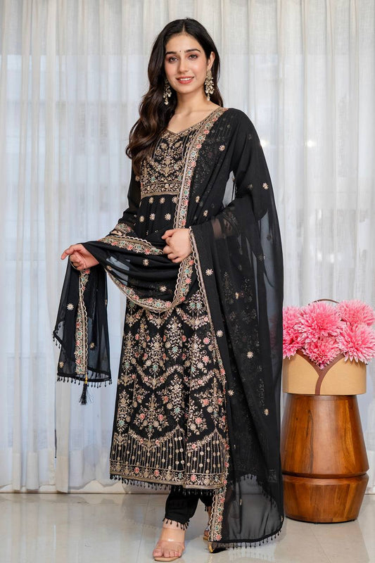 Tisha's New Embroidery Anarkali Suit Set.