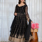 Ruhi's Black Anarkali Suit Set.