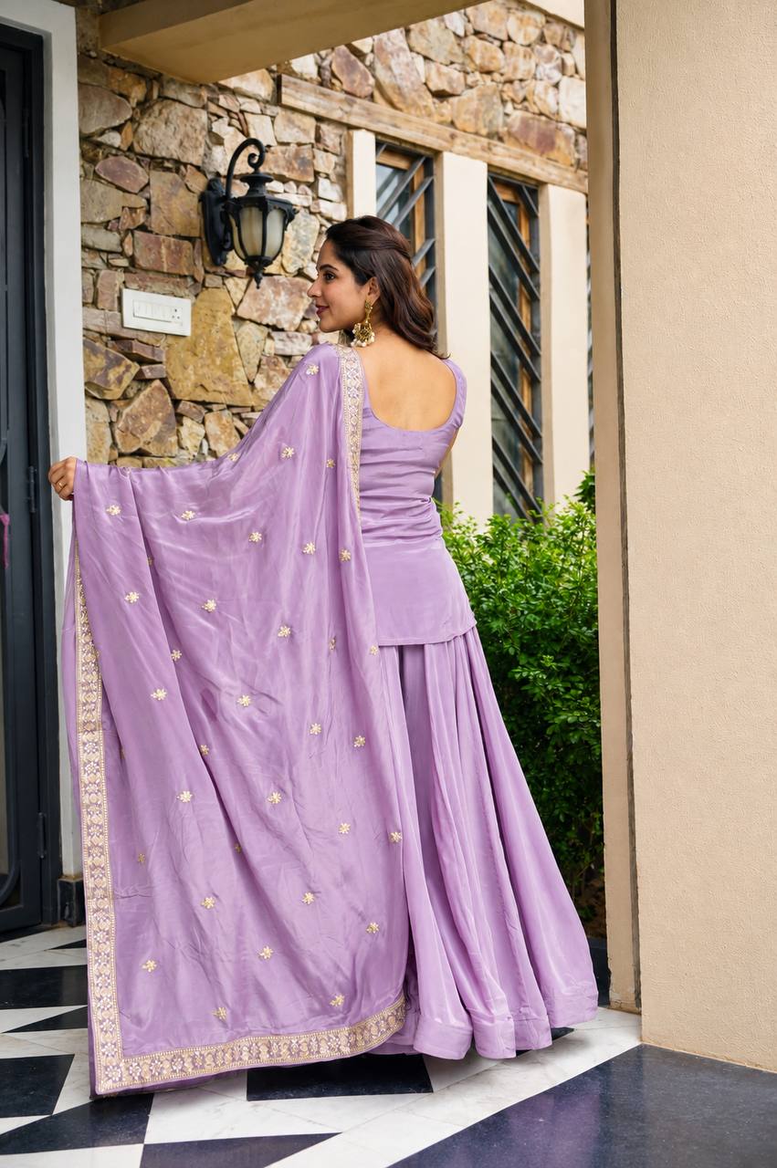 Jiya's New Baby Pink Sarara Suit Set.