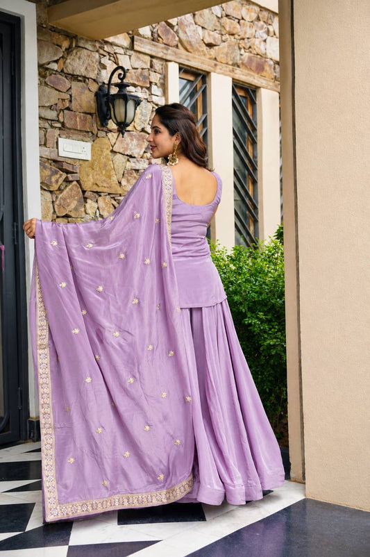 Jiya's New Baby Pink Sarara Suit Set.