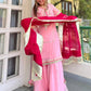 Siyara's Premium Zari Thread Embroidered Sarara Set.