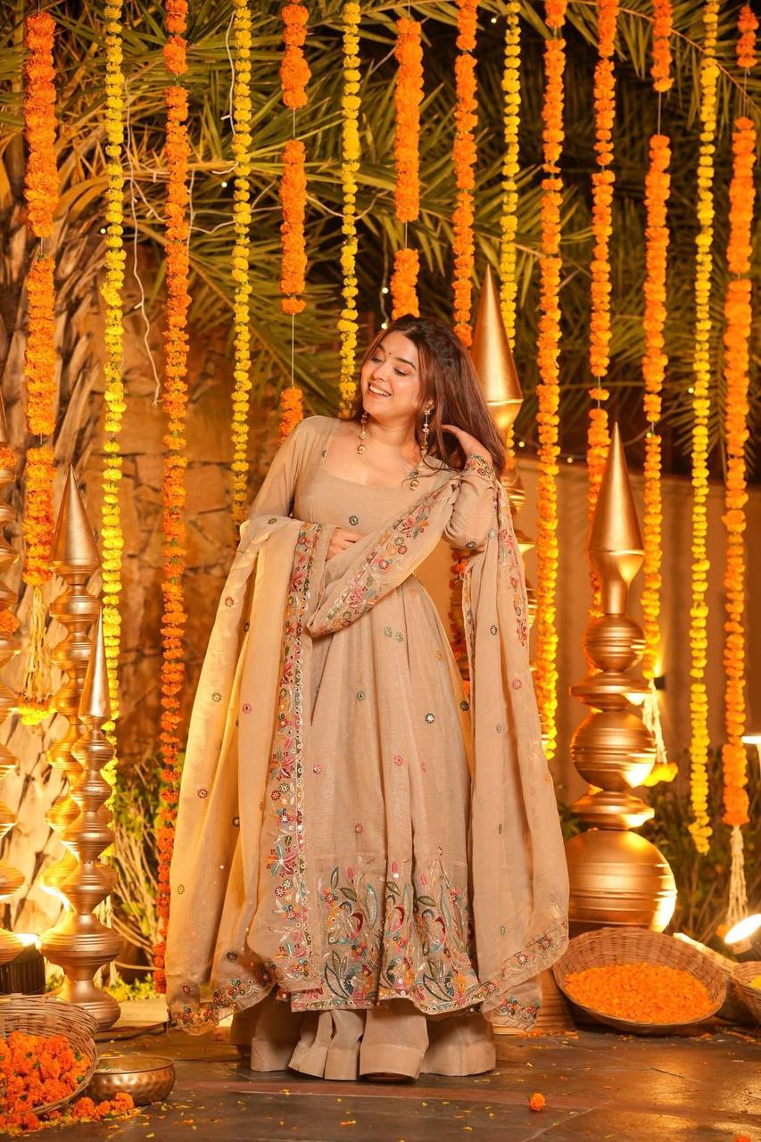Kavisha's New Premium Readymade Anarkali Suit Set.