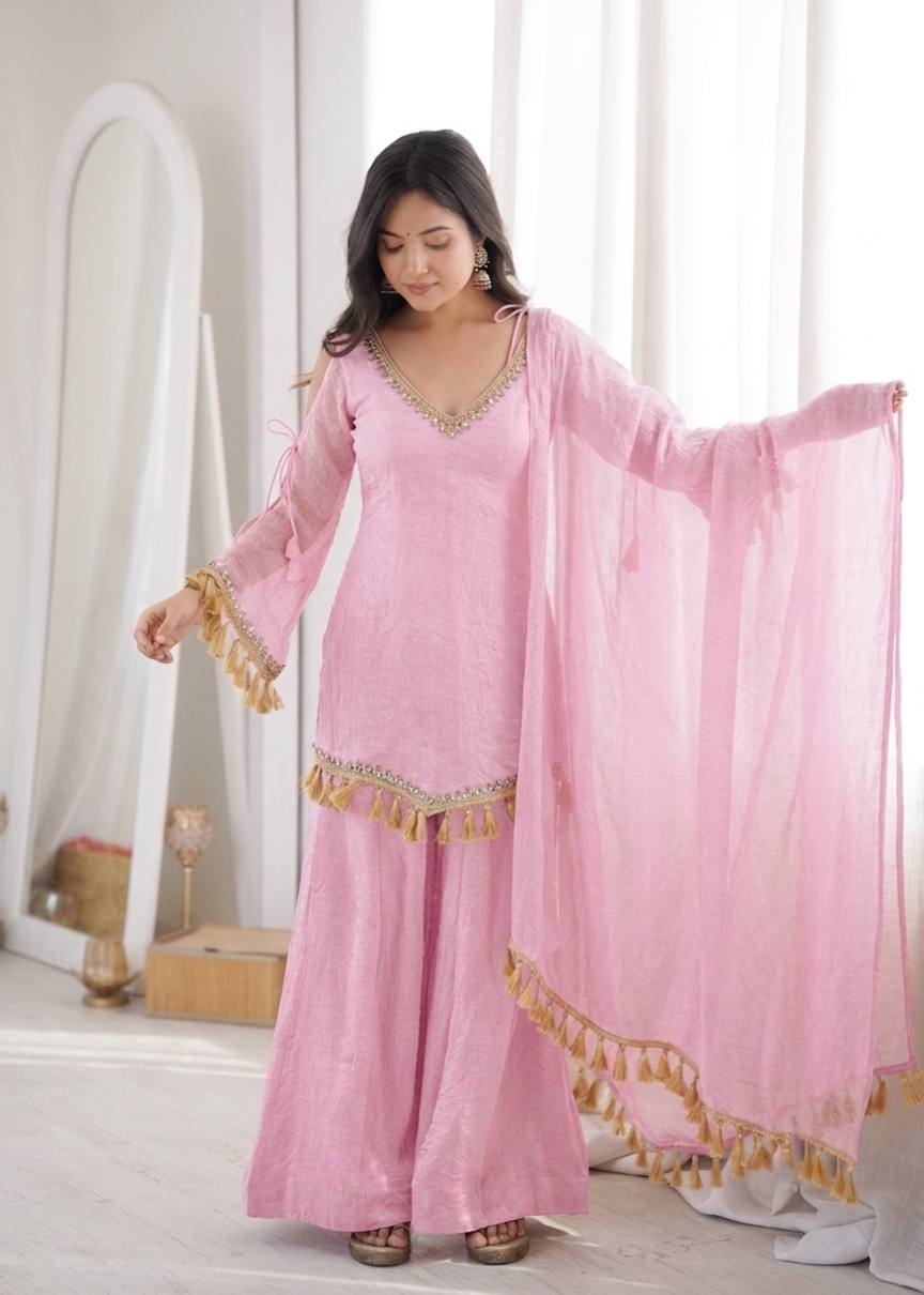 Ruhana's New Doremon Crush With Real Mirror work Suit Set