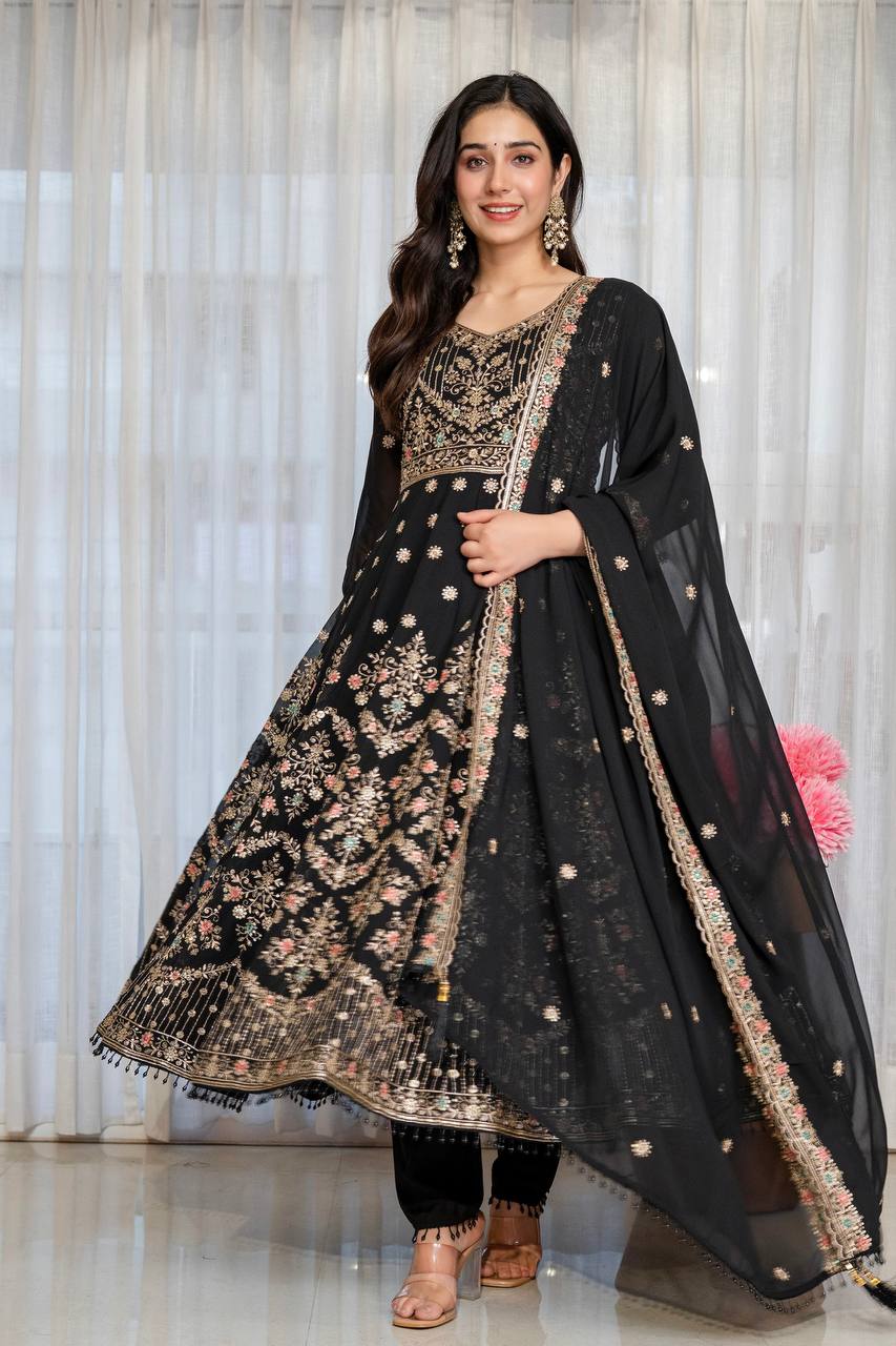 Tisha's New Embroidery Anarkali Suit Set.