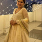 Siyara's New Off White Anarkali Suit Set.