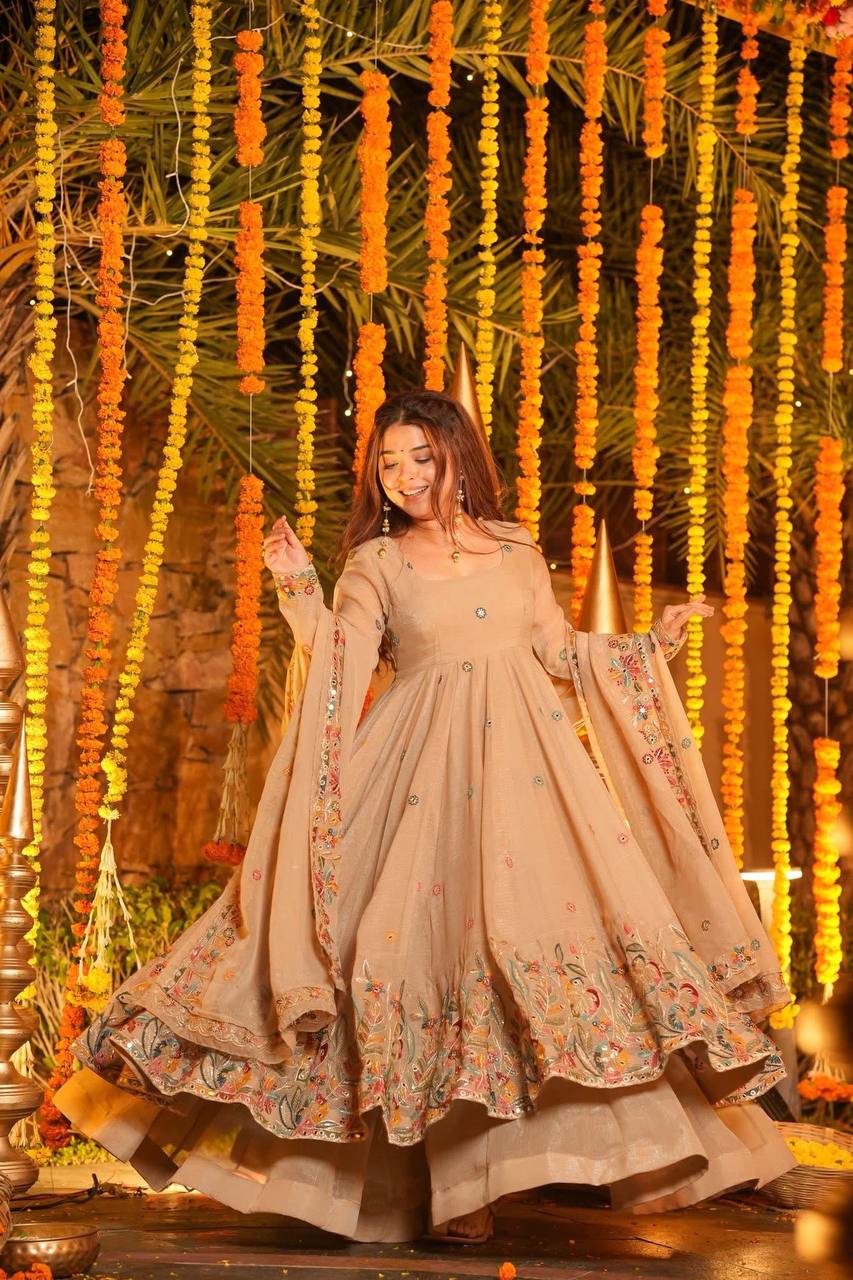 Kavisha's New Premium Readymade Anarkali Suit Set.