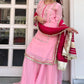 Siyara's Premium Zari Thread Embroidered Sarara Set.