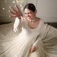 Jiya's New White Color Anarkali Suit Set.