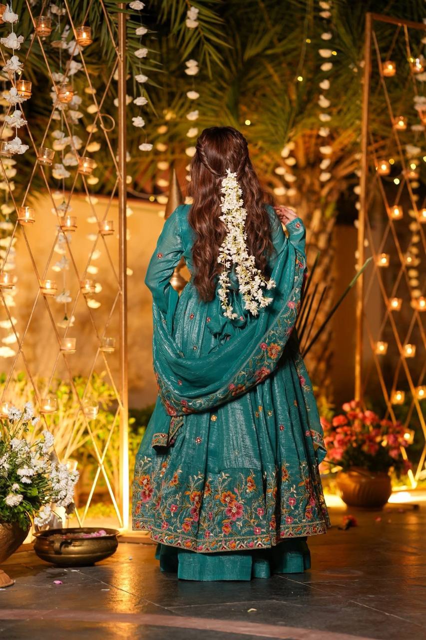 Niyu's New Raymond Anarkali Suit Set.