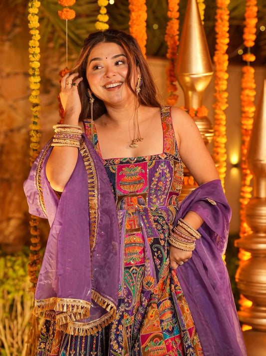 Kavya's New Design Embroidery Suit Set.