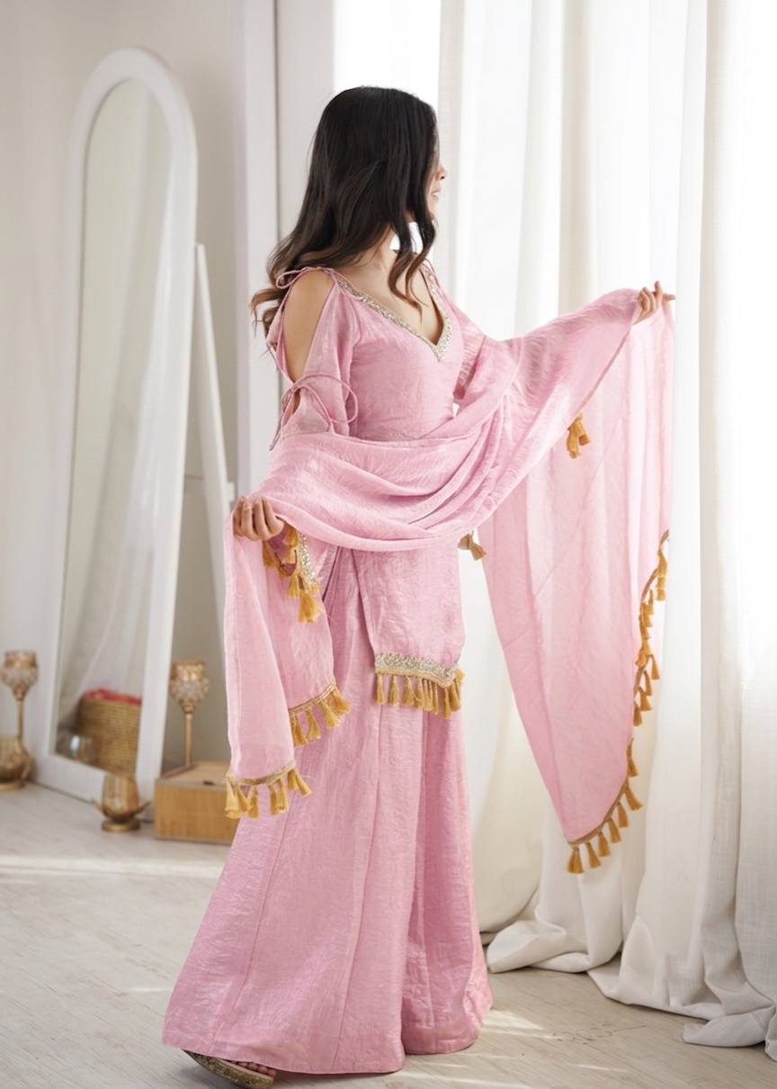 Ruhana's New Doremon Crush With Real Mirror work Suit Set
