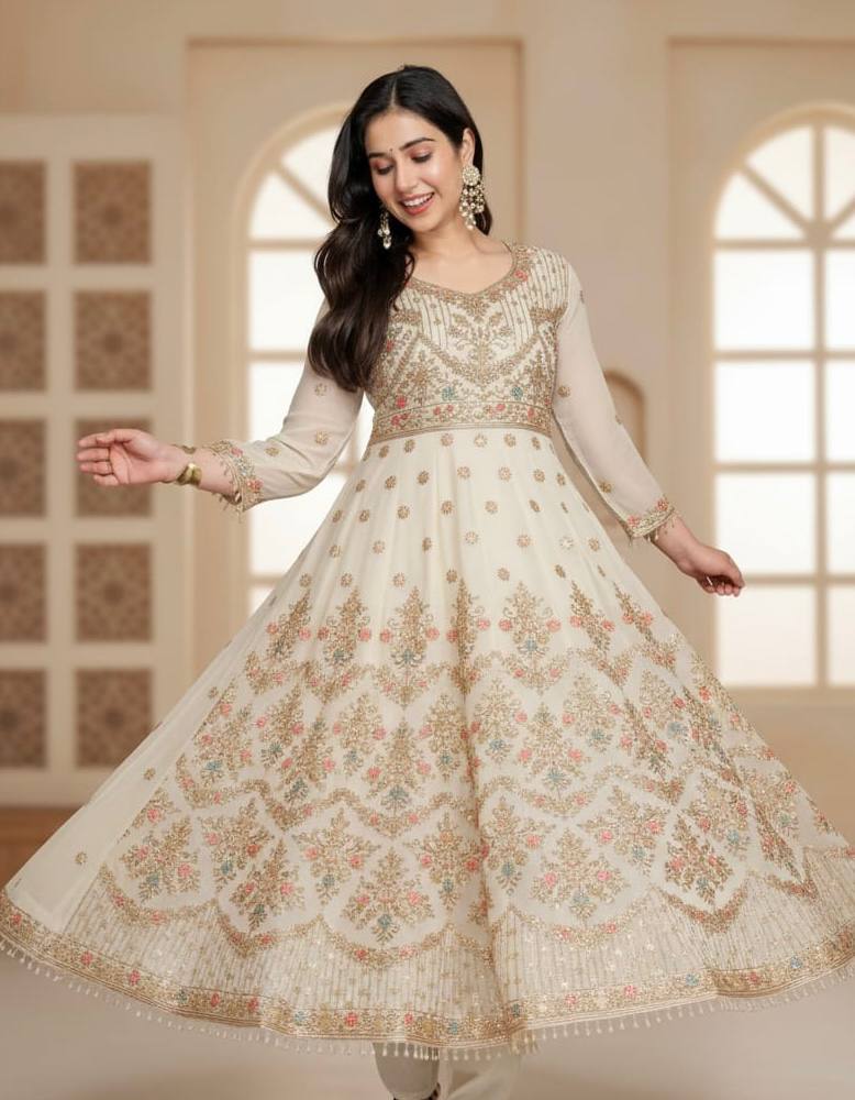 Tisha's New Embroidery Anarkali Suit Set.