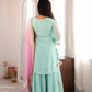 Jinu's Heavy Sequins & multi Zari Thread Embroidered work Set.