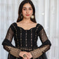 Ruhi's Black Anarkali Suit Set.