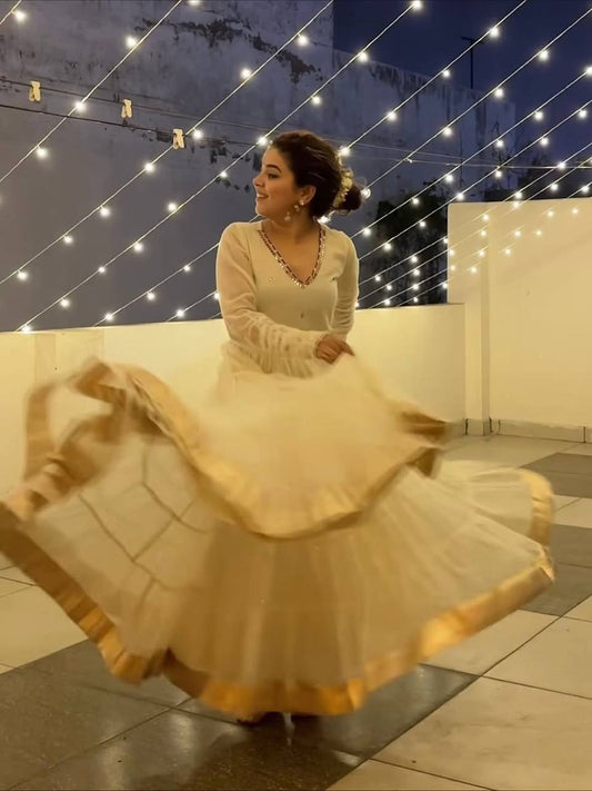 Khushi's New Off White Suit Set.