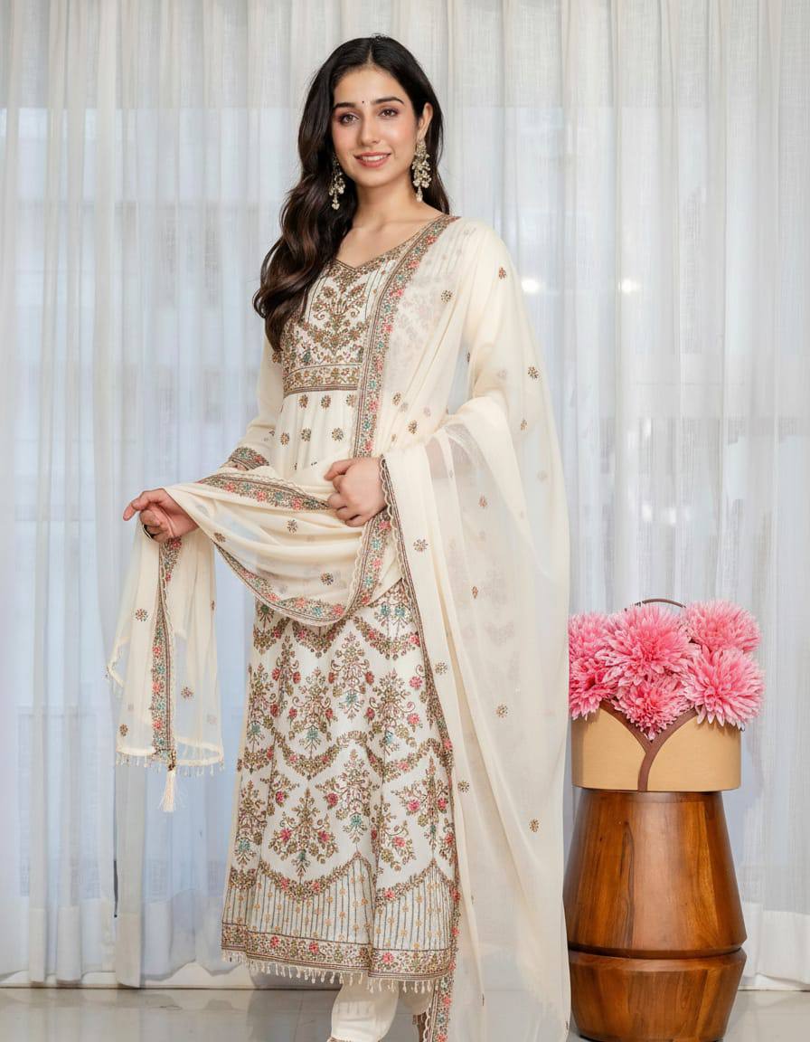 Tisha's New Embroidery Anarkali Suit Set.