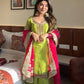 Jinu's Heavy Sequins & multi Zari Thread Embroidered work Set.