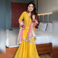 Siyara's Premium Zari Thread Embroidered Sarara Set.