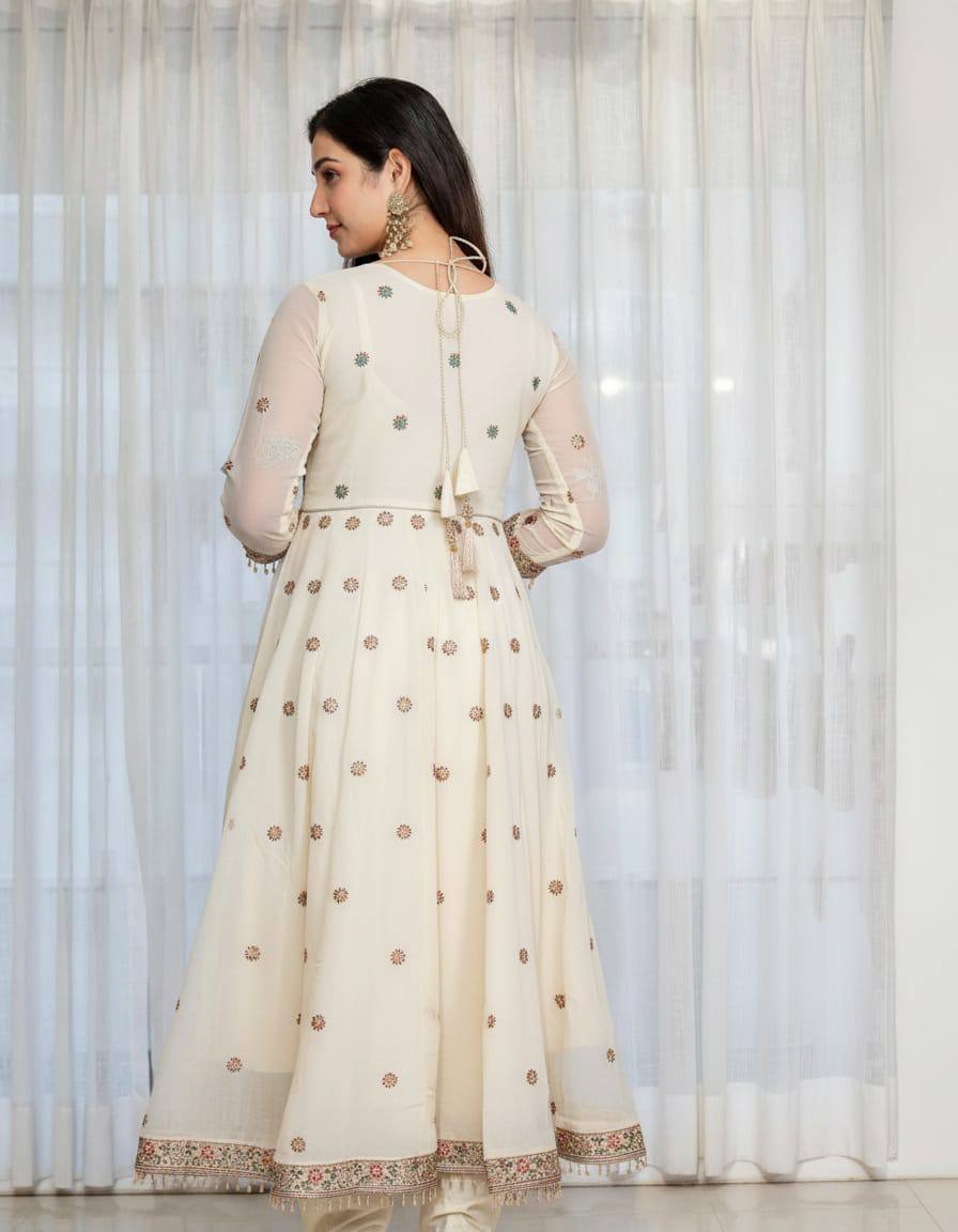 Tisha's New Embroidery Anarkali Suit Set.