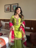Jinu's Heavy Sequins & multi Zari Thread Embroidered work Set.
